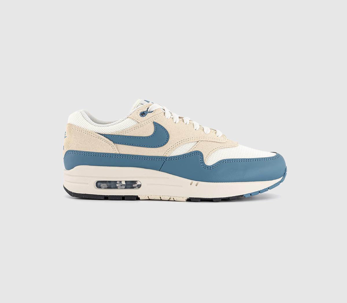 NikeAir Max 1 TrainersSoft Pearl Smokey Blue Light Khaki Black