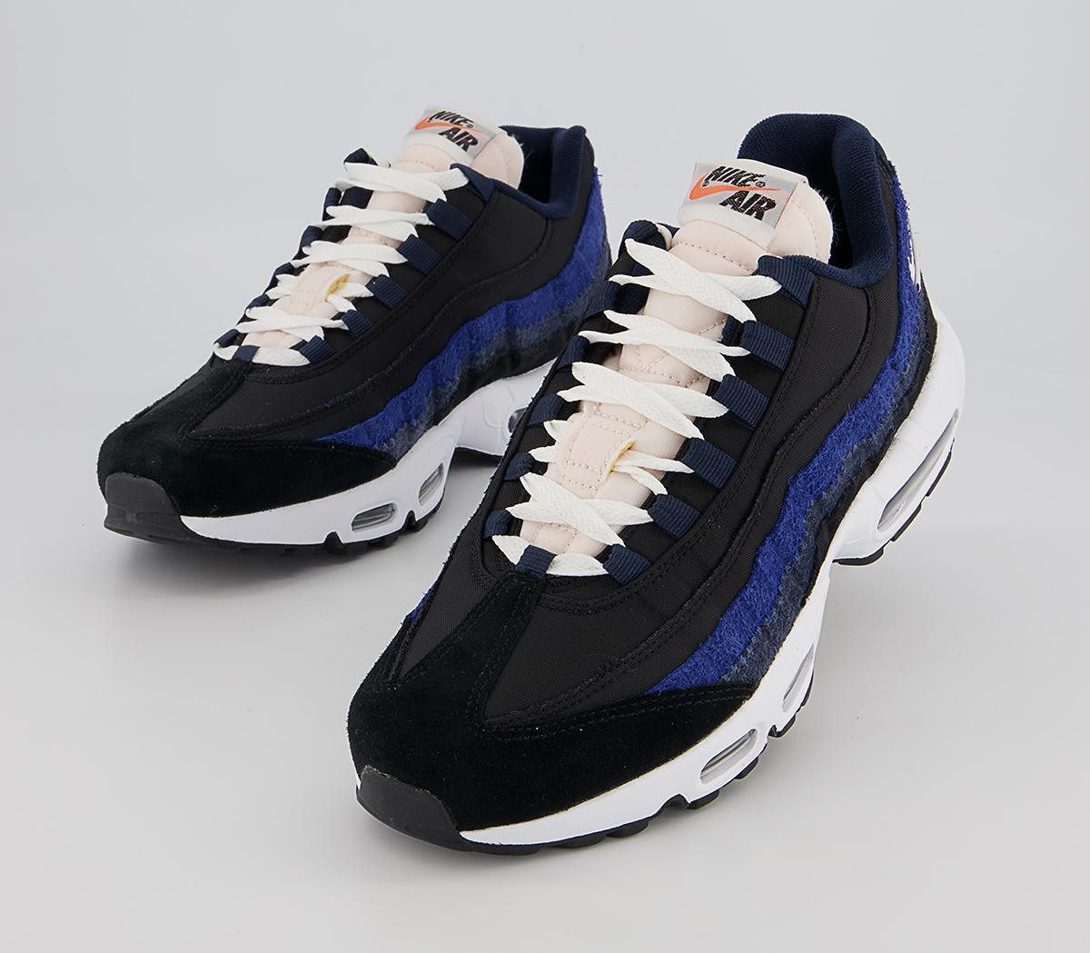 Nike Air Max 95 Trainers Nike Air Max 95 Trainers Black Sail Obsidian Deep Royal Blue White