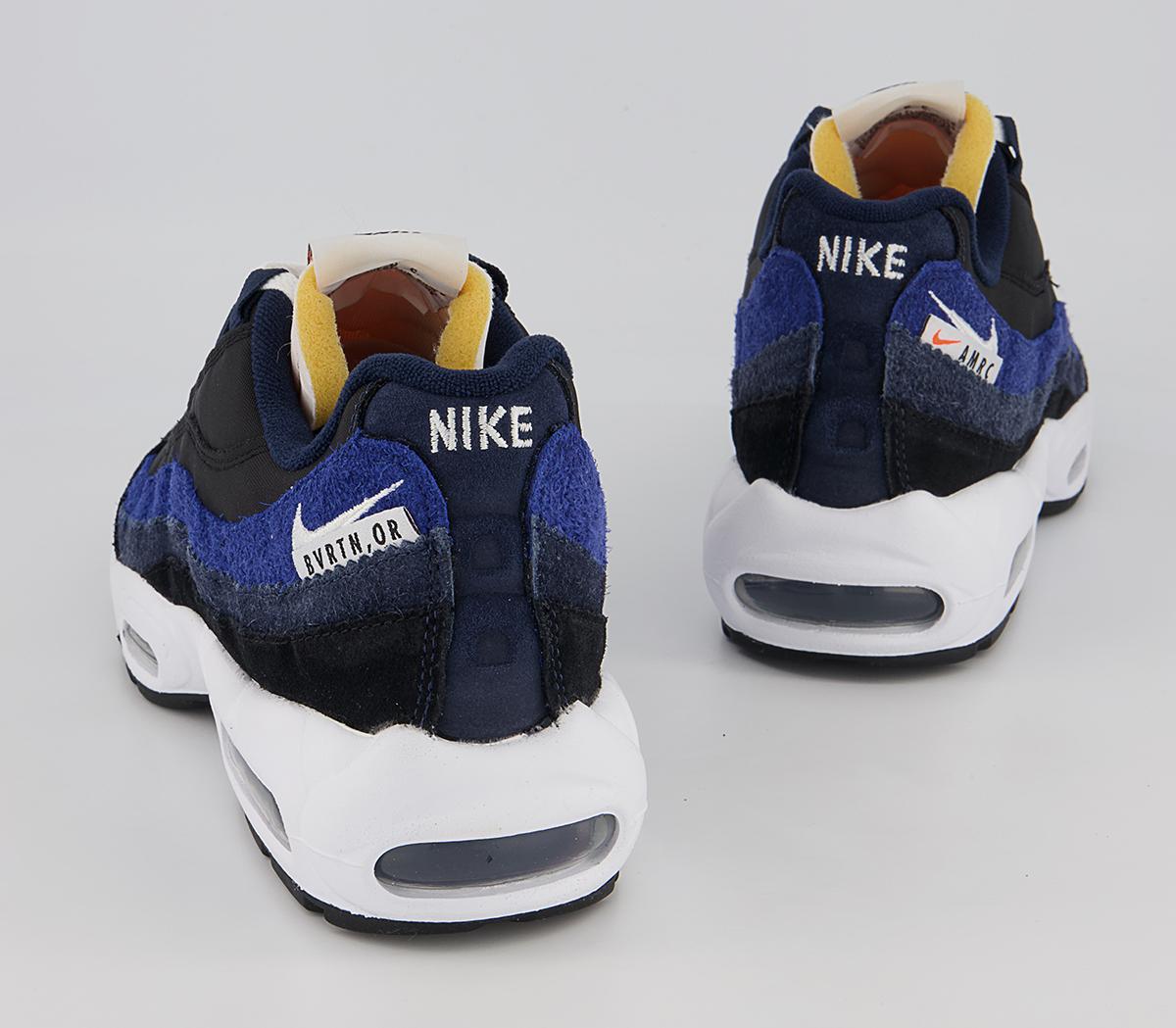 Nike Air Max 95 Trainers Nike Air Max 95 Trainers Black Sail Obsidian Deep Royal Blue White