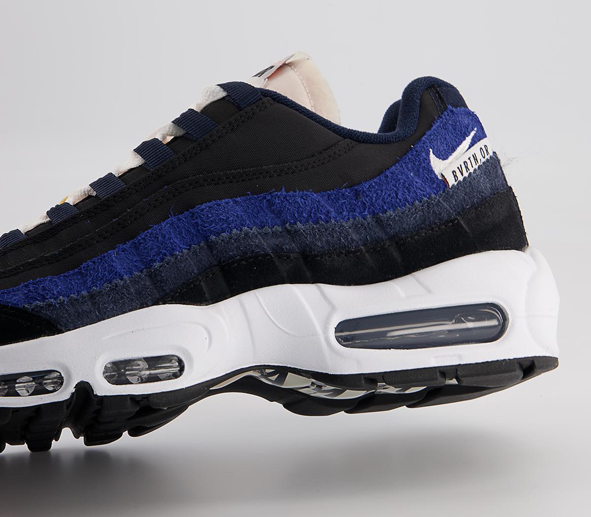 Nike Air Max 95 Trainers Nike Air Max 95 Trainers Black Sail Obsidian Deep Royal Blue White