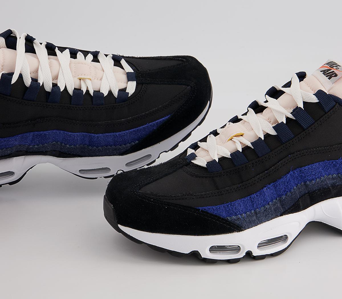 Nike Air Max 95 Trainers Nike Air Max 95 Trainers Black Sail Obsidian Deep Royal Blue White