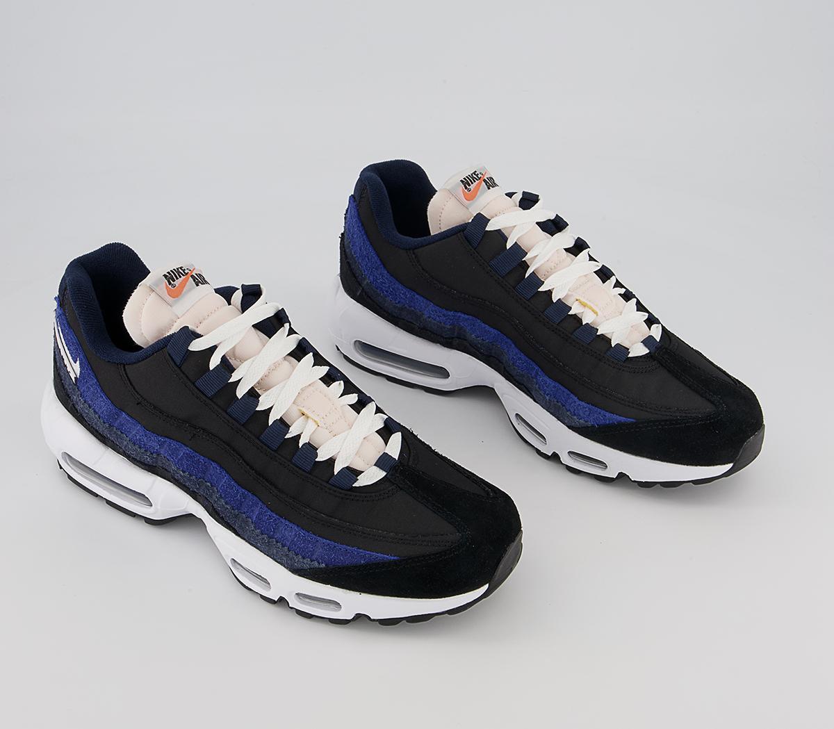 Nike Air Max 95 Trainers Nike Air Max 95 Trainers Black Sail Obsidian Deep Royal Blue White