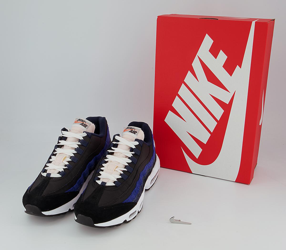 Nike Air Max 95 Trainers Nike Air Max 95 Trainers Black Sail Obsidian Deep Royal Blue White