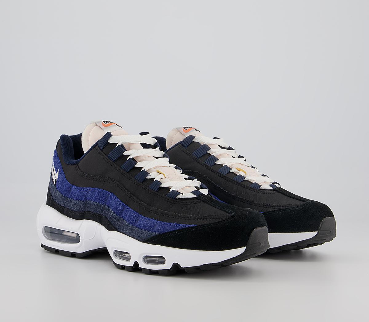 Nike Air Max 95 Trainers Nike Air Max 95 Trainers Black Sail Obsidian Deep Royal Blue White
