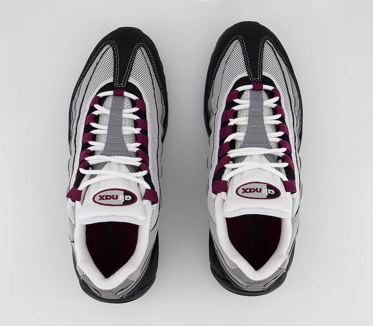 Nike Air Max 95 Trainers Nike Air Max 95 Trainers Black Dark Beetroot Pearl Grey Med Grey Light Grap
