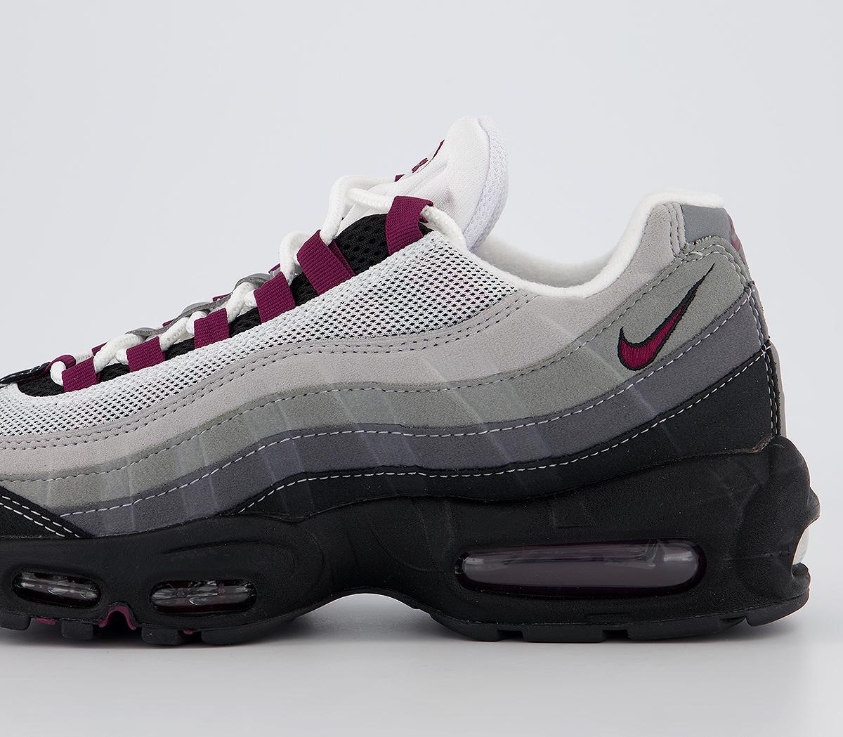 Nike Air Max 95 Trainers Nike Air Max 95 Trainers Black Dark Beetroot Pearl Grey Med Grey Light Grap