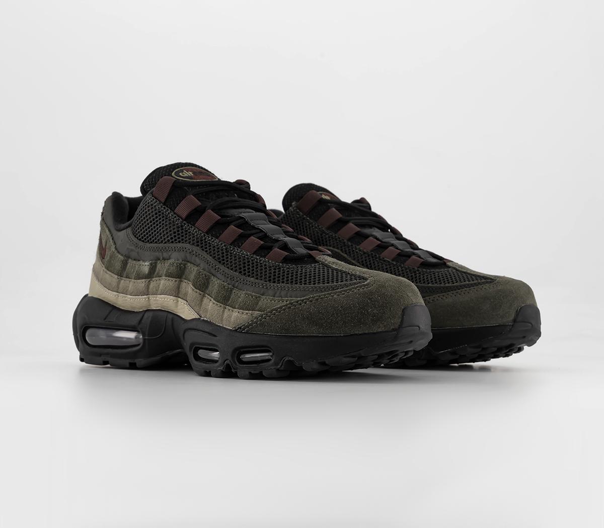 Nike Air Max 95 Trainers Black Earth Sequoia Cargo Khaki Medium