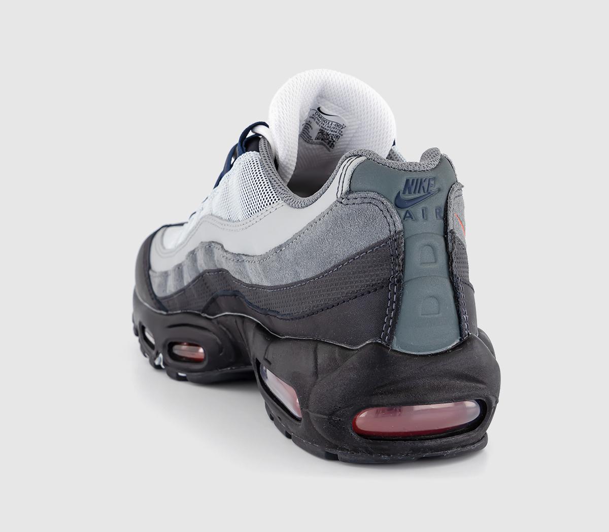 NikeAir Max 95 TrainersBlack Track Red Anthracite Smoke Grey