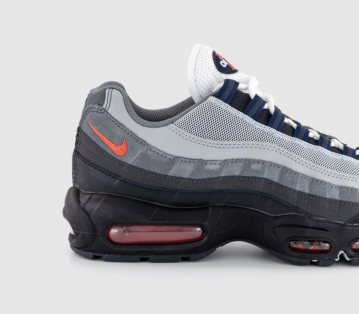 NikeAir Max 95 TrainersBlack Track Red Anthracite Smoke Grey