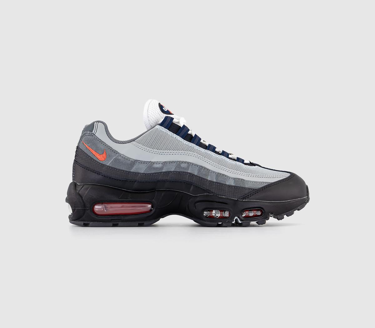 Air Max 95 Trainers Black Track Red Smoke Grey Men's Trainers