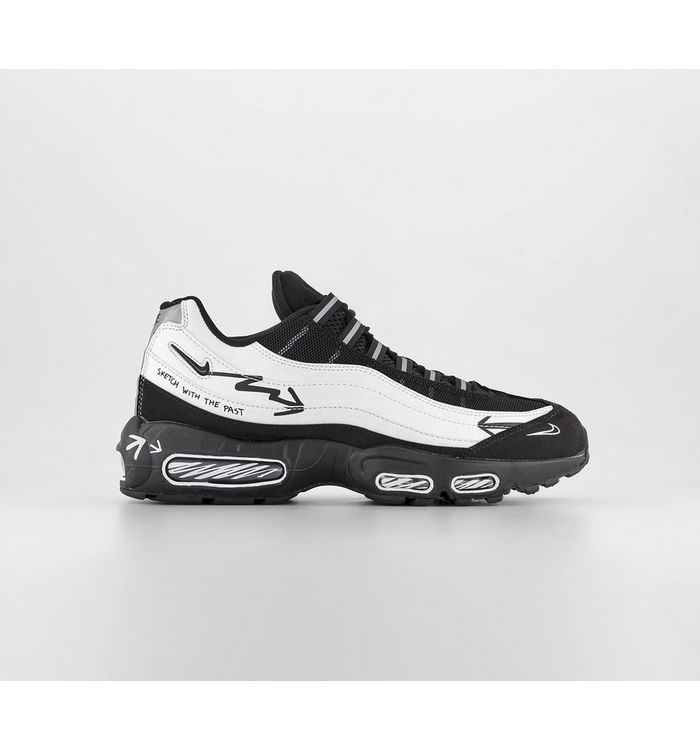 Nike Air Max 95 Mens Black And White Trainers, Size: 4