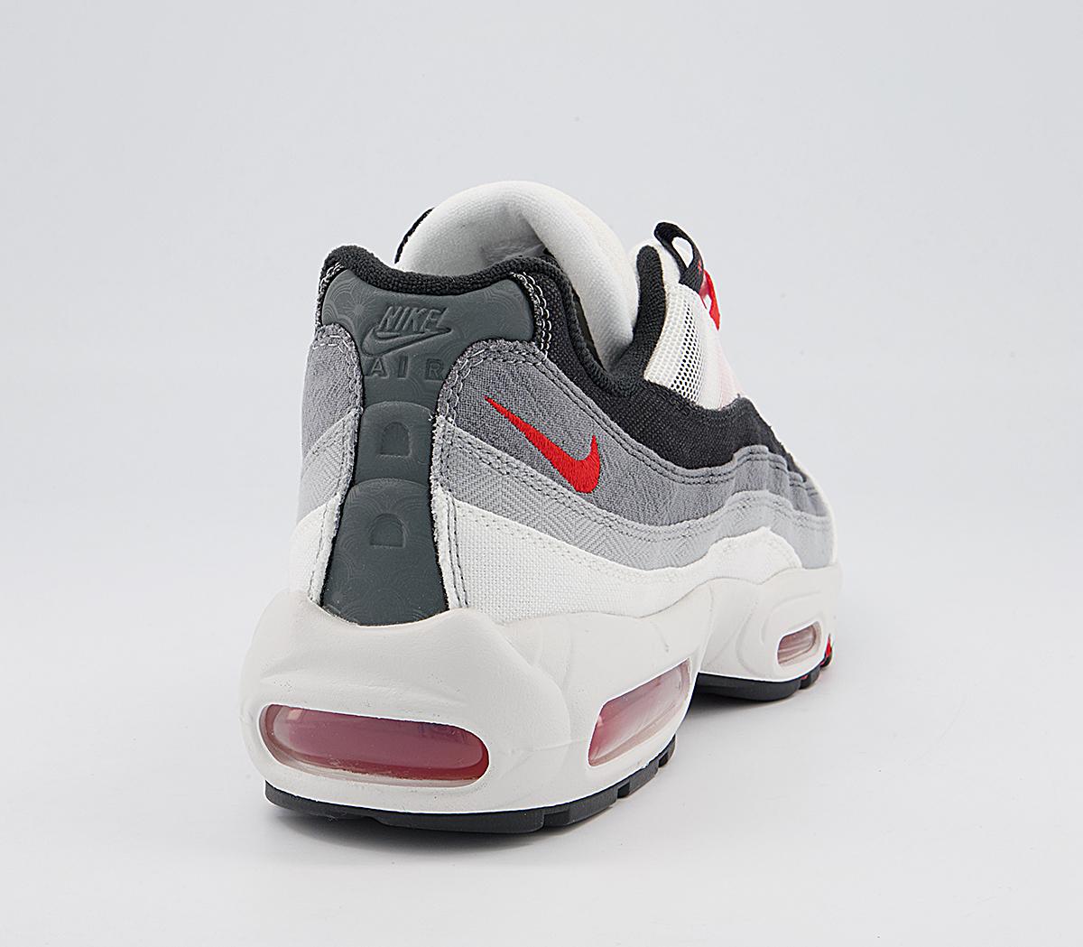 Nike Air Max 95 Trainers Nike Air Max 95 Trainers Summit White Chile Red Off Noir