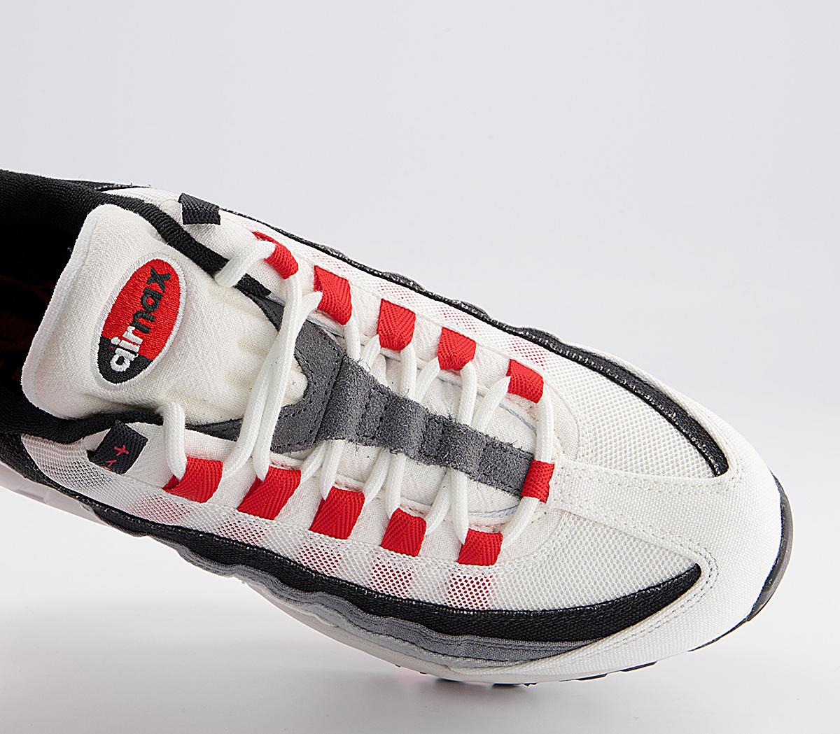 Nike Air Max 95 Trainers Nike Air Max 95 Trainers Summit White Chile Red Off Noir