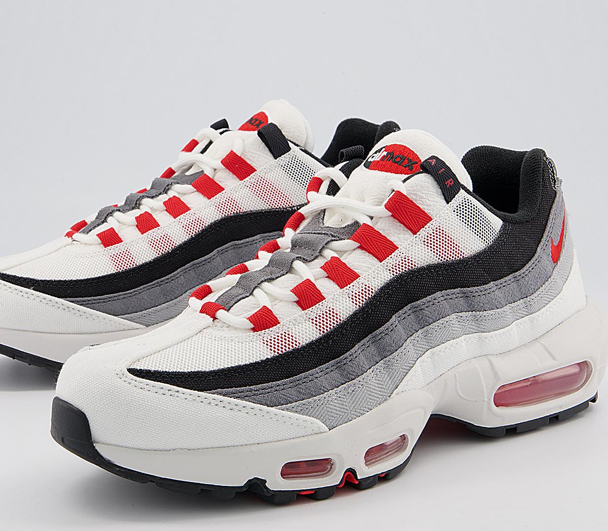 Nike Air Max 95 Trainers Nike Air Max 95 Trainers Summit White Chile Red Off Noir