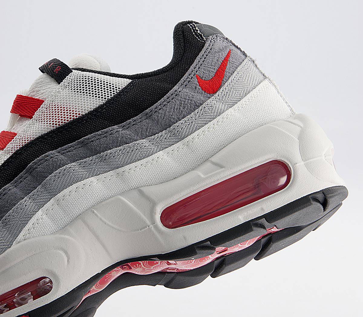 Nike Air Max 95 Trainers Nike Air Max 95 Trainers Summit White Chile Red Off Noir