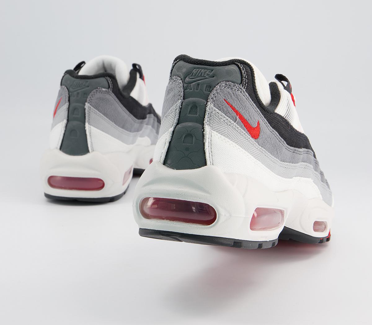 Nike Air Max 95 Trainers Nike Air Max 95 Trainers Summit White Chile Red Off Noir