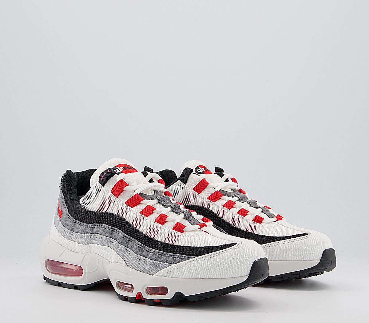 Nike Air Max 95 Trainers Nike Air Max 95 Trainers Summit White Chile Red Off Noir