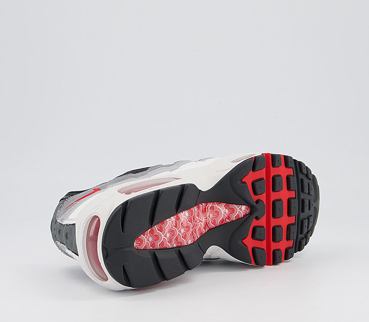 Nike Air Max 95 Trainers Nike Air Max 95 Trainers Summit White Chile Red Off Noir