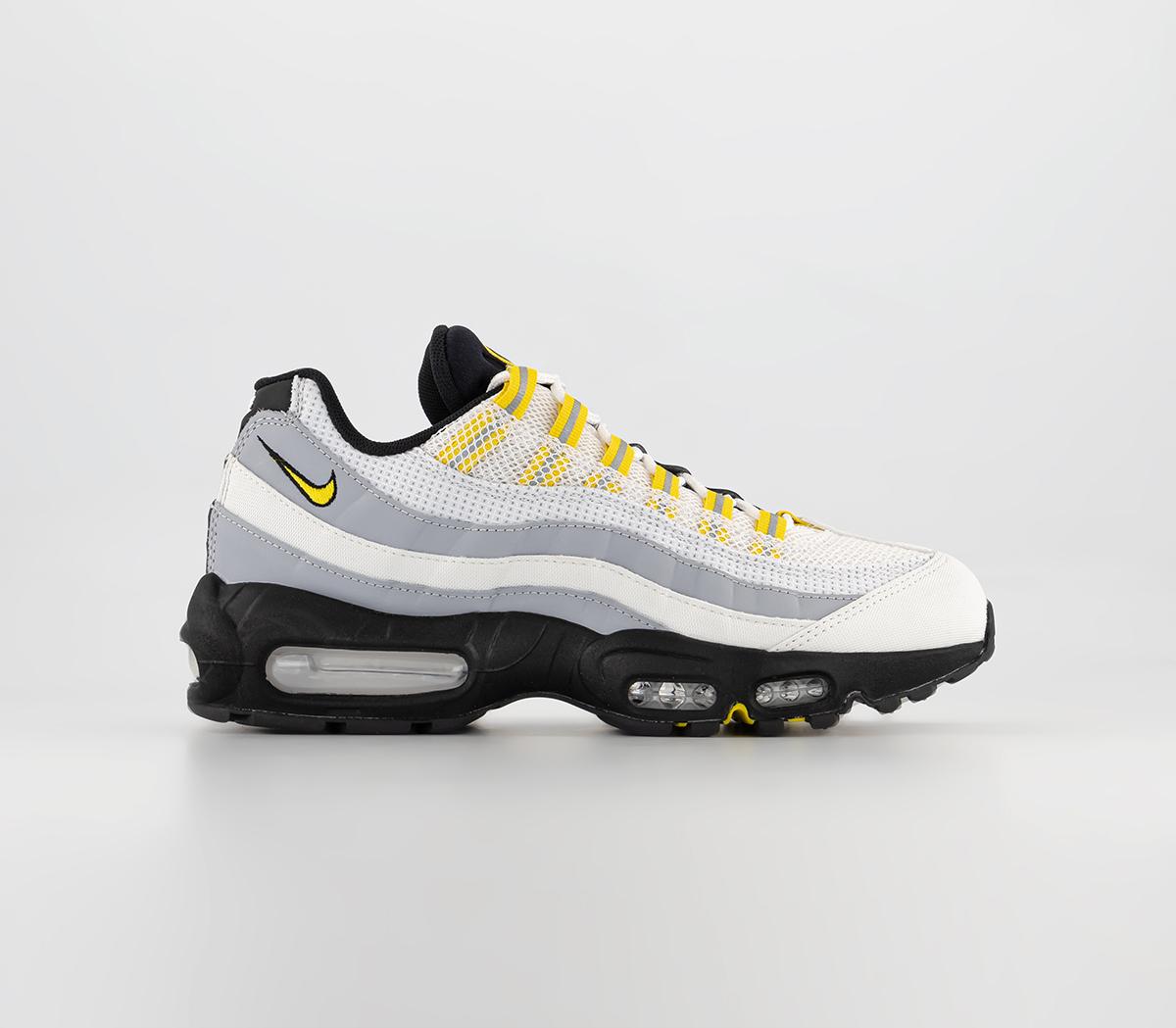 Air Max 95 Trainers White Tour Yellow Black Wolf Grey