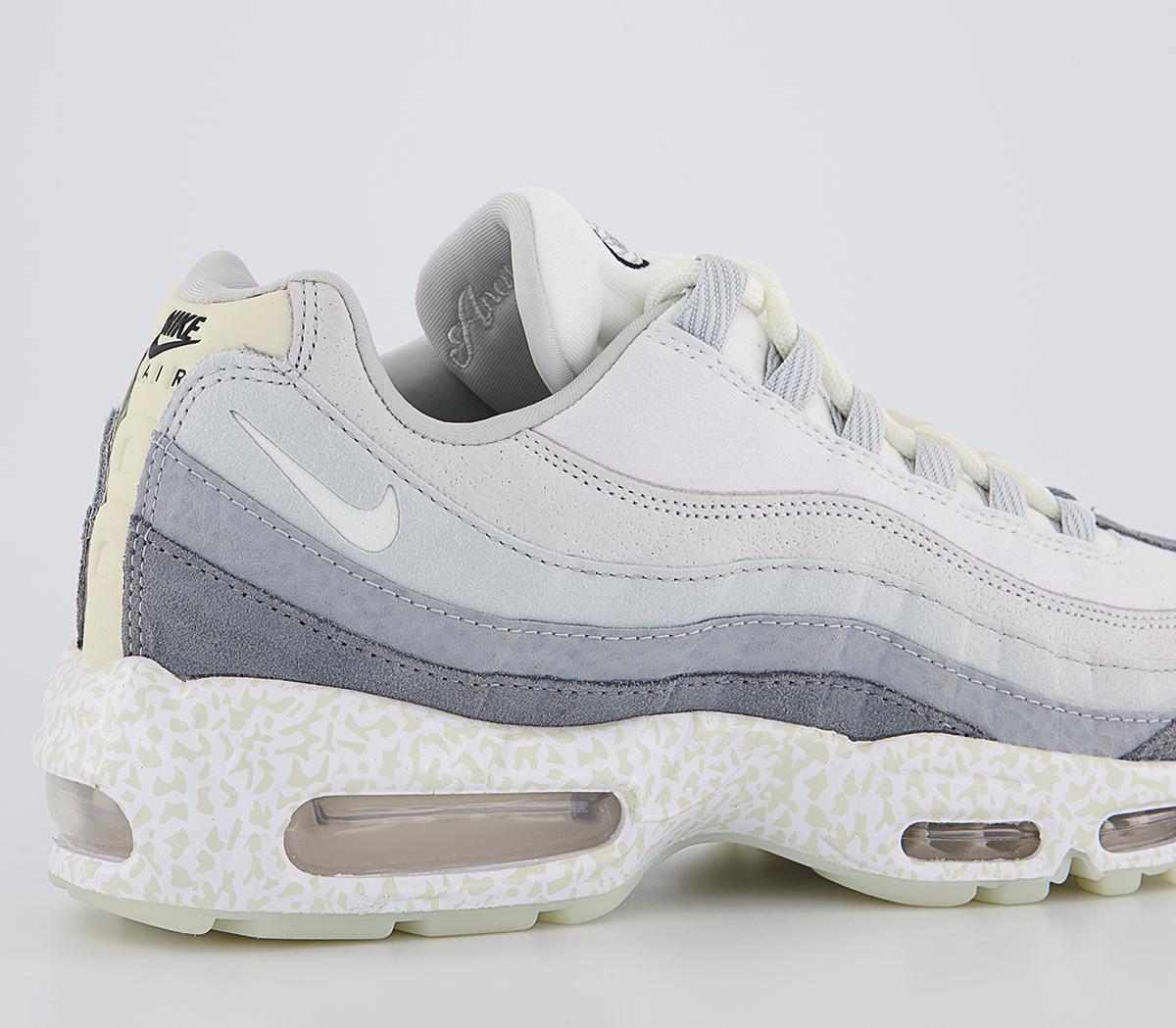white grey air max 95