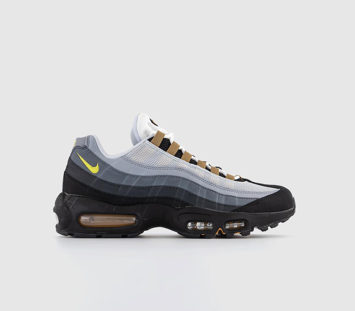 Air Max 95 Trainers White Yellow Strike Wolf Grey Cool Grey