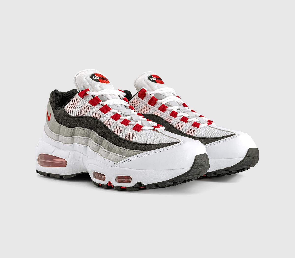 NikeAir Max 95 TrainersWhite Comet Red Neutral Grey Medium Grey