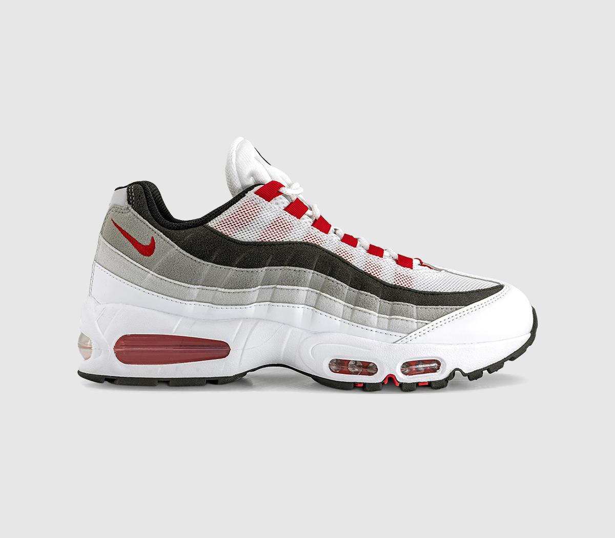 NikeAir Max 95 TrainersWhite Comet Red Neutral Grey Medium Grey