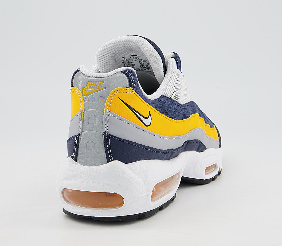 Nike Air Max 95 Trainers Nike Air Max 95 Trainers Navy White Gold Grey Black Reflect Silver