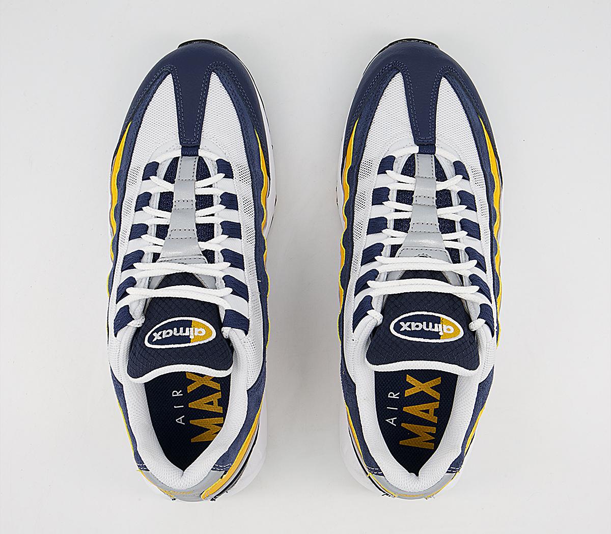 Nike Air Max 95 Trainers Nike Air Max 95 Trainers Navy White Gold Grey Black Reflect Silver