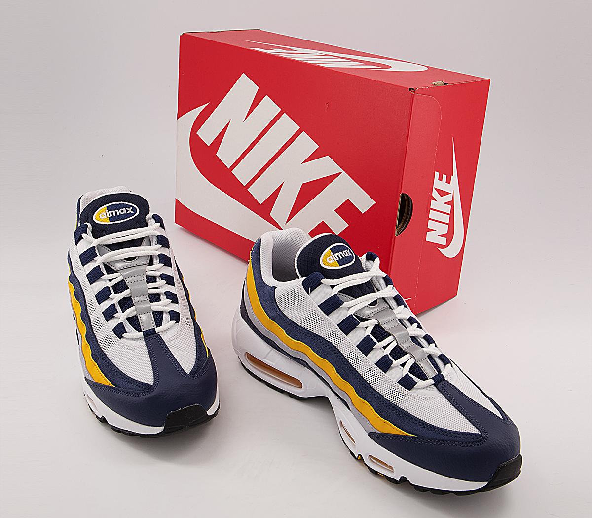 Nike Air Max 95 Trainers Nike Air Max 95 Trainers Navy White Gold Grey Black Reflect Silver