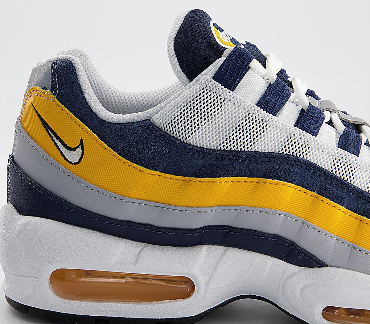 Nike Air Max 95 Trainers Nike Air Max 95 Trainers Navy White Gold Grey Black Reflect Silver