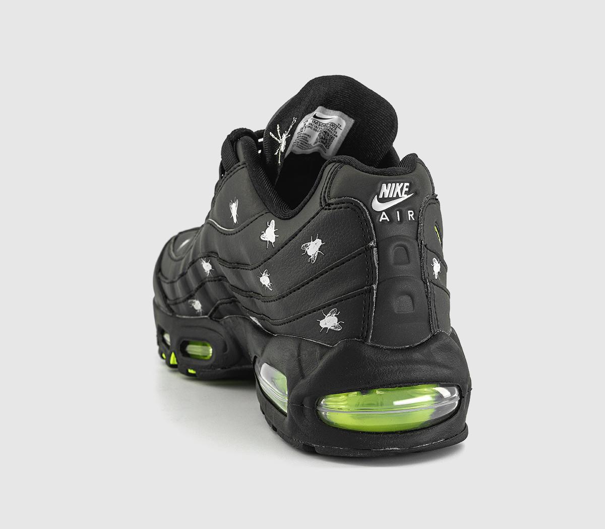 NikeAir Max 95 Halloween TrainersBlack Neon Yellow Black Mtlc Dk Grey