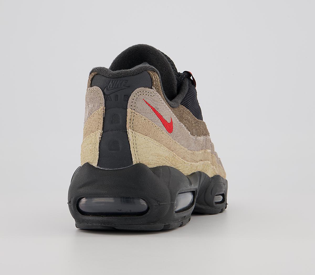 Nike Air Max 95 Trainers Nike Air Max 95 Trainers Off Noir Univ Red Rattan Limestone Cobblestone Oli