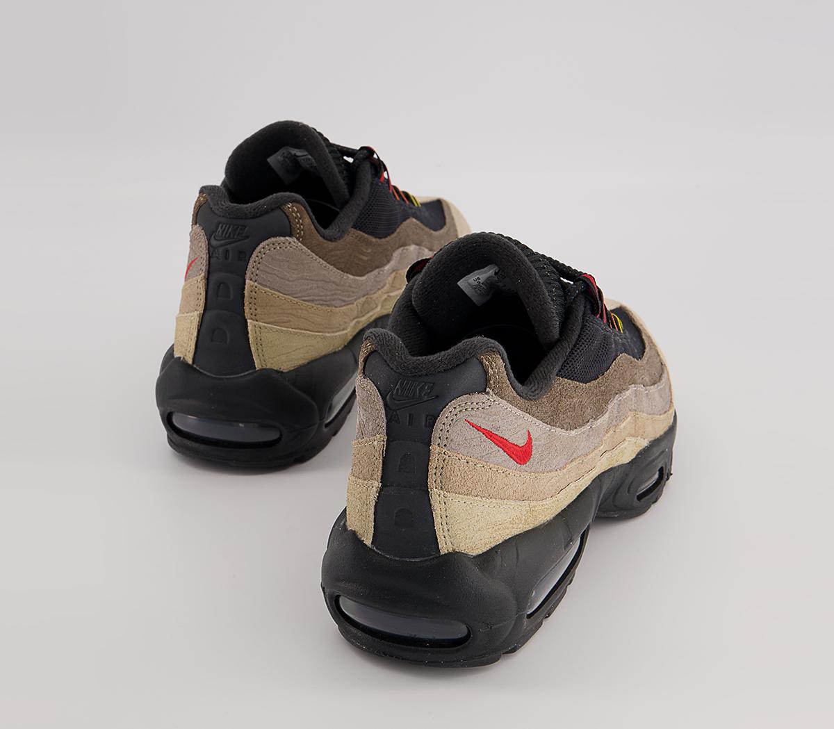Nike Air Max 95 Trainers Nike Air Max 95 Trainers Off Noir Univ Red Rattan Limestone Cobblestone Oli