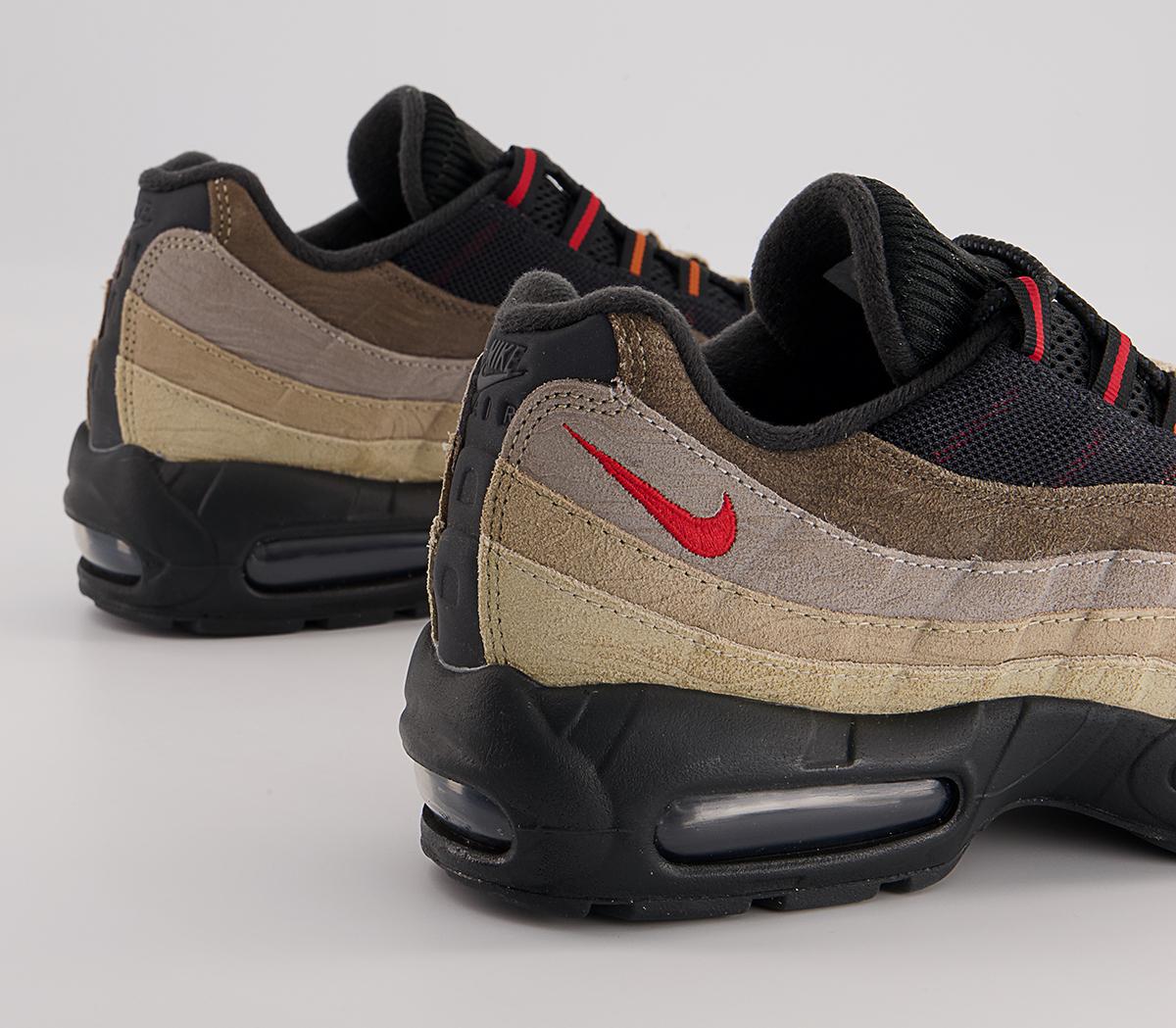 Nike Air Max 95 Trainers Nike Air Max 95 Trainers Off Noir Univ Red Rattan Limestone Cobblestone Oli