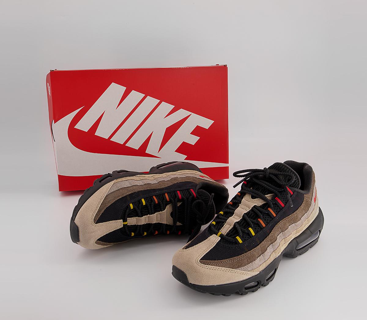 Nike Air Max 95 Trainers Nike Air Max 95 Trainers Off Noir Univ Red Rattan Limestone Cobblestone Oli
