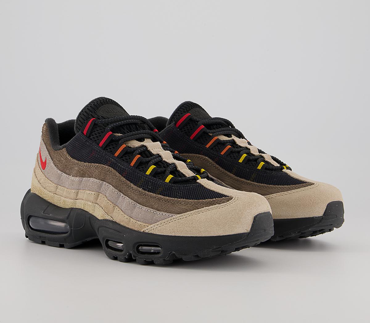 Nike Air Max 95 Trainers Nike Air Max 95 Trainers Off Noir Univ Red Rattan Limestone Cobblestone Oli