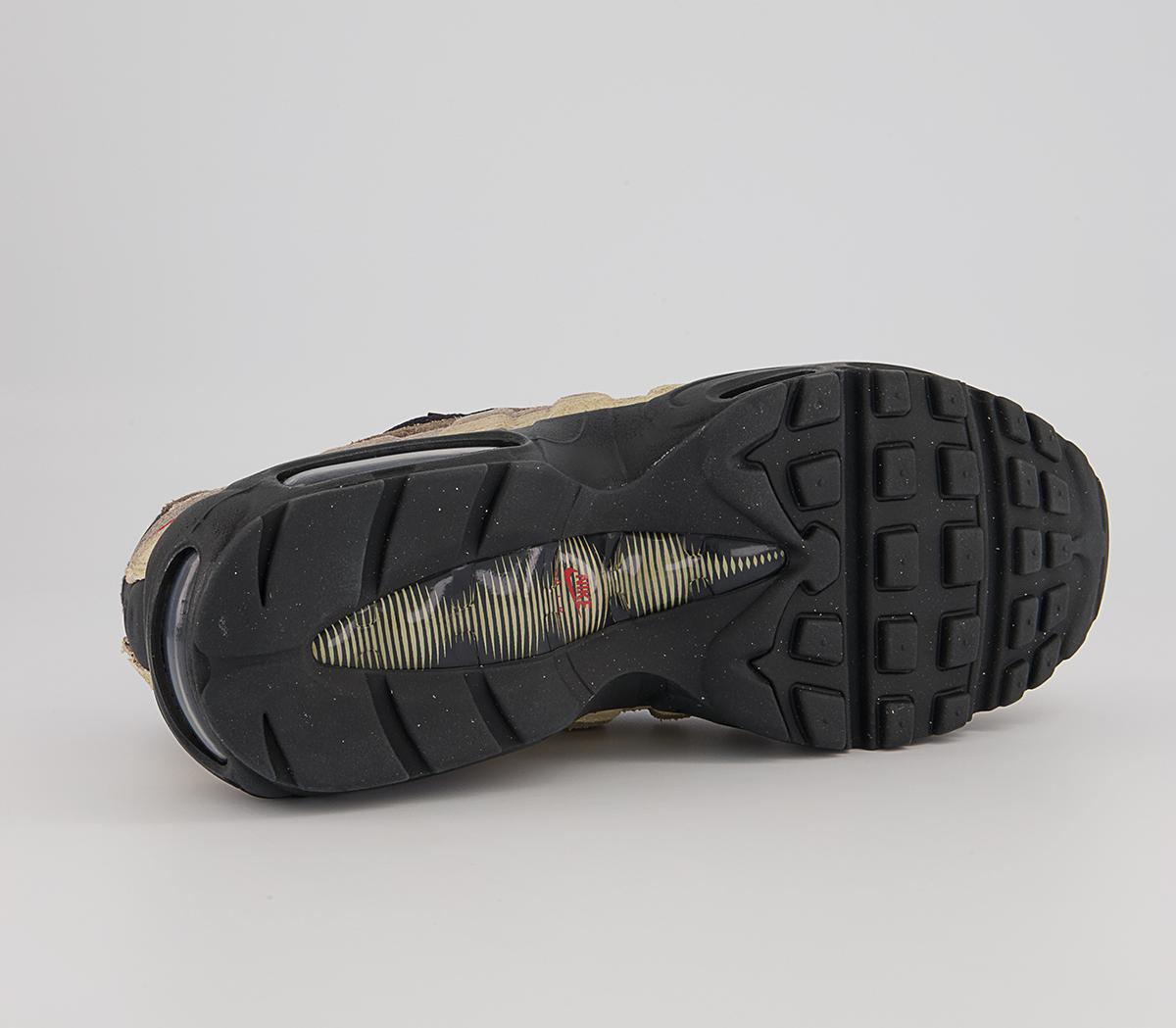 Nike Air Max 95 Trainers Nike Air Max 95 Trainers Off Noir Univ Red Rattan Limestone Cobblestone Oli