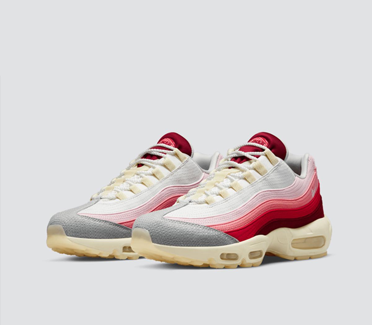 Nike Air Max 95 Trainers Team Red Summit White University Red - Unisex ...