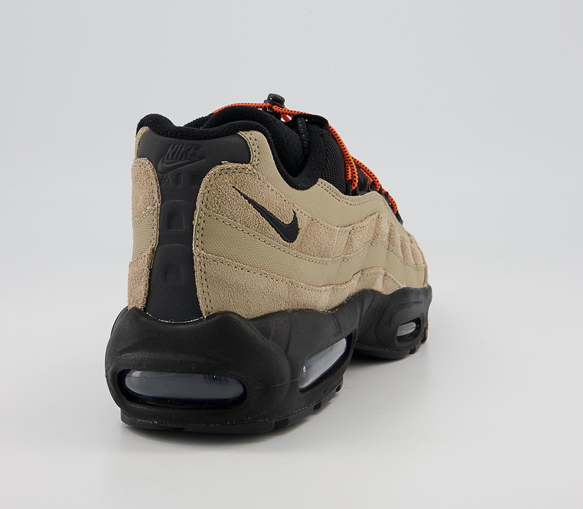 Nike Air Max 95 Trainers Nike Air Max 95 Trainers Khaki Black Total Orange