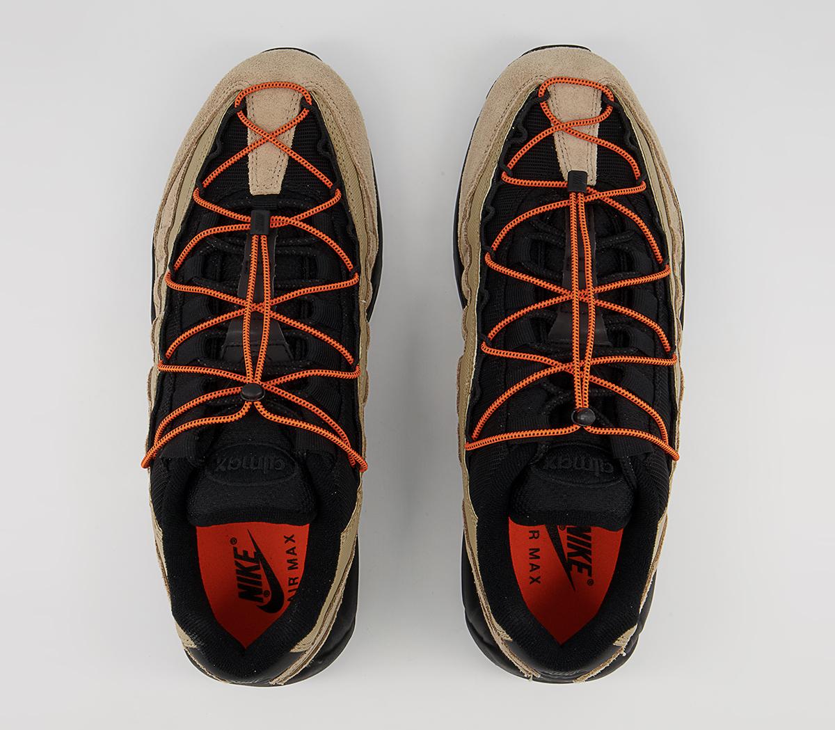 Nike Air Max 95 Trainers Nike Air Max 95 Trainers Khaki Black Total Orange