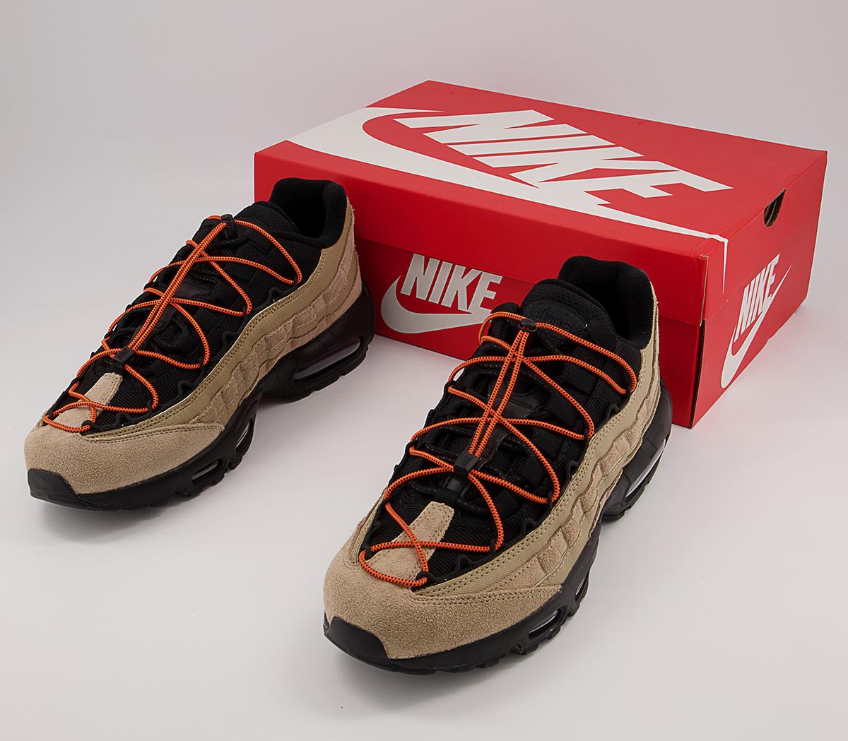 Nike Air Max 95 Trainers Nike Air Max 95 Trainers Khaki Black Total Orange