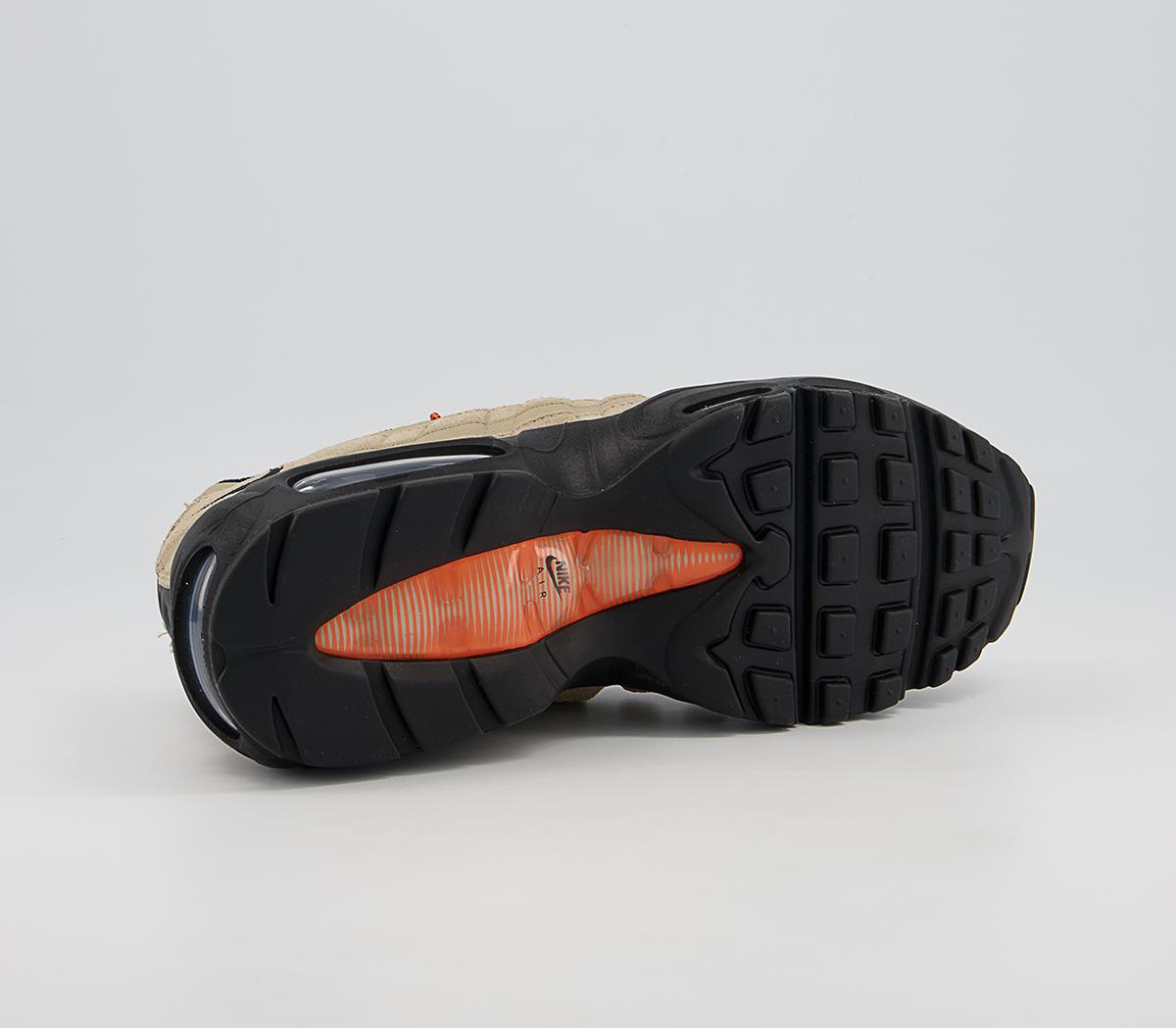 Nike Air Max 95 Trainers Nike Air Max 95 Trainers Khaki Black Total Orange