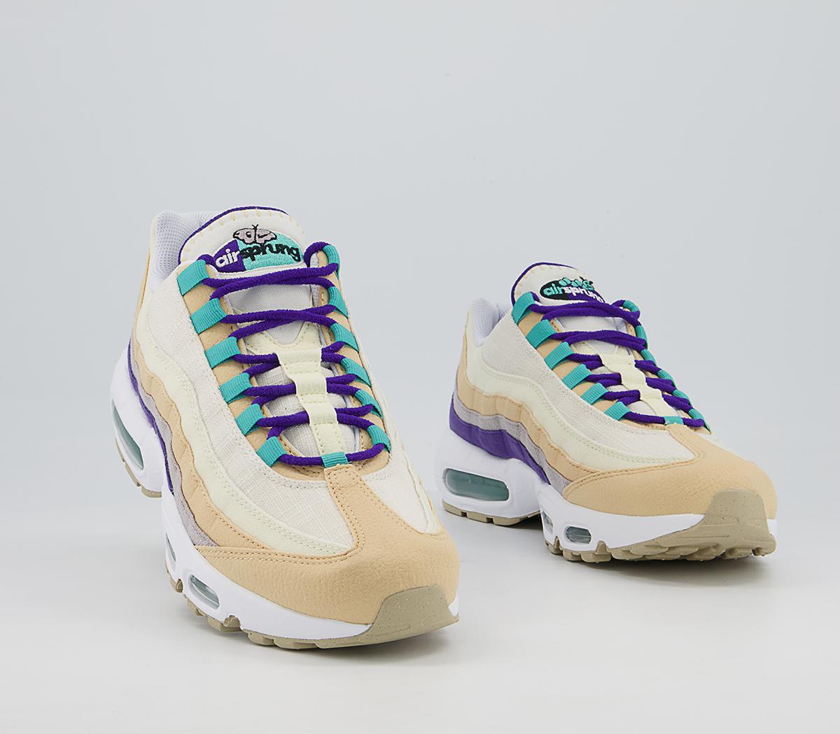 Nike Air Max 95 Trainers Nike Air Max 95 Trainers Sesame Washed Teal Coconut Milk Phantom