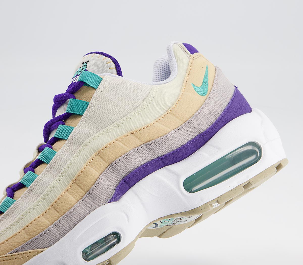 Nike Air Max 95 Trainers Nike Air Max 95 Trainers Sesame Washed Teal Coconut Milk Phantom