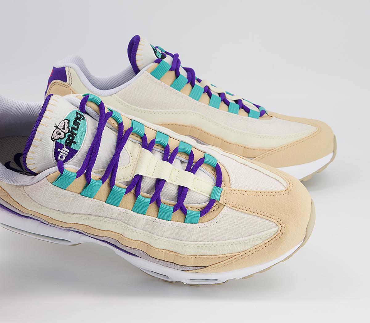 Nike Air Max 95 Trainers Nike Air Max 95 Trainers Sesame Washed Teal Coconut Milk Phantom