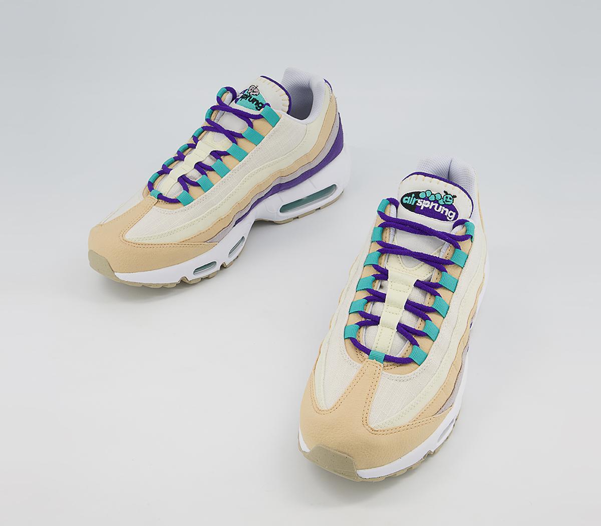 Nike Air Max 95 Trainers Nike Air Max 95 Trainers Sesame Washed Teal Coconut Milk Phantom