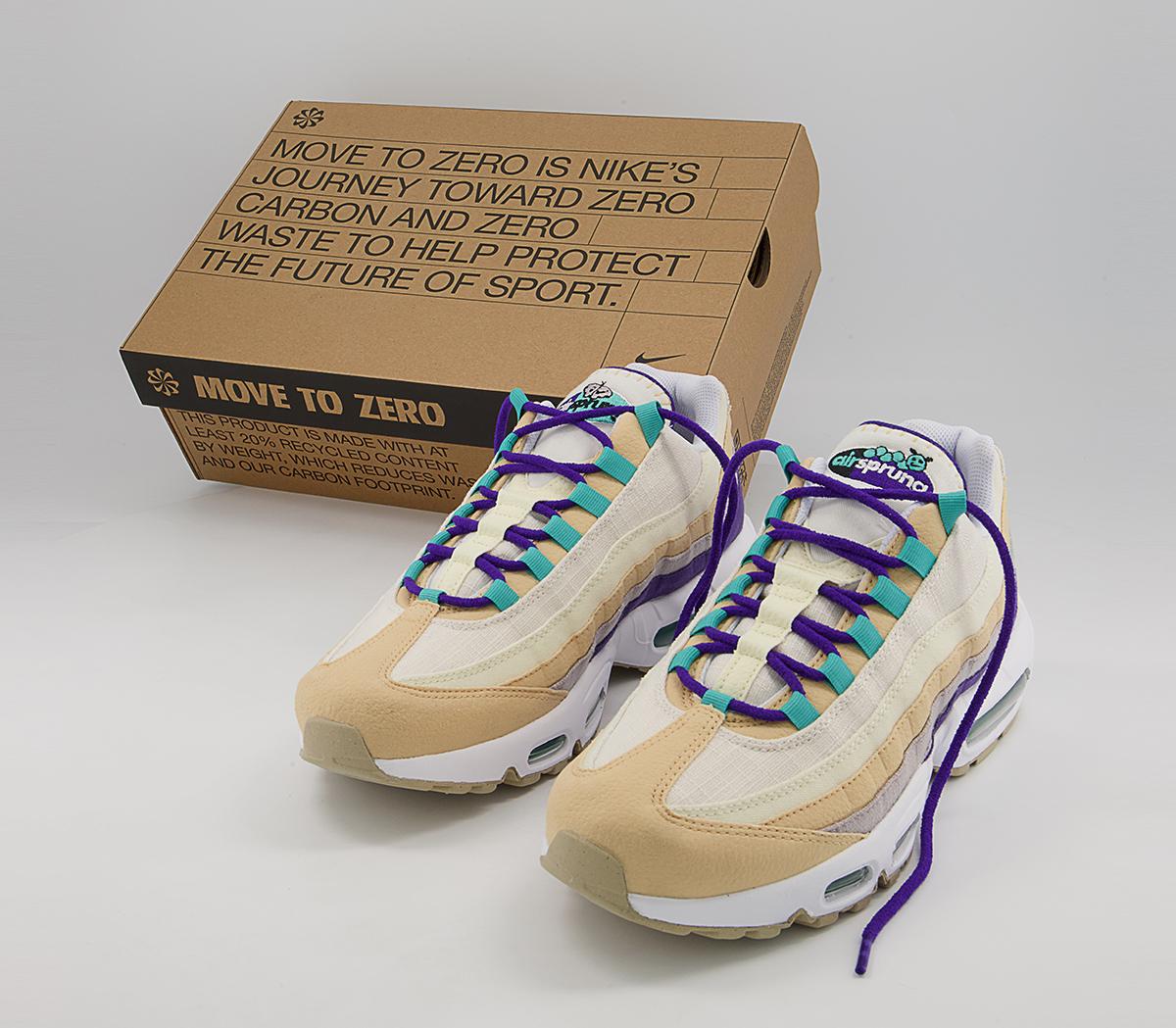 Nike Air Max 95 Trainers Nike Air Max 95 Trainers Sesame Washed Teal Coconut Milk Phantom