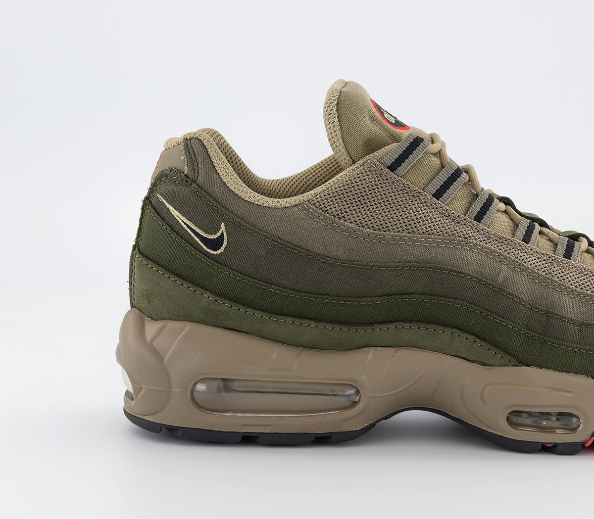 Nike Air Max 95 Trainers Nike Air Max 95 Trainers Medium Olive Black Rough Green