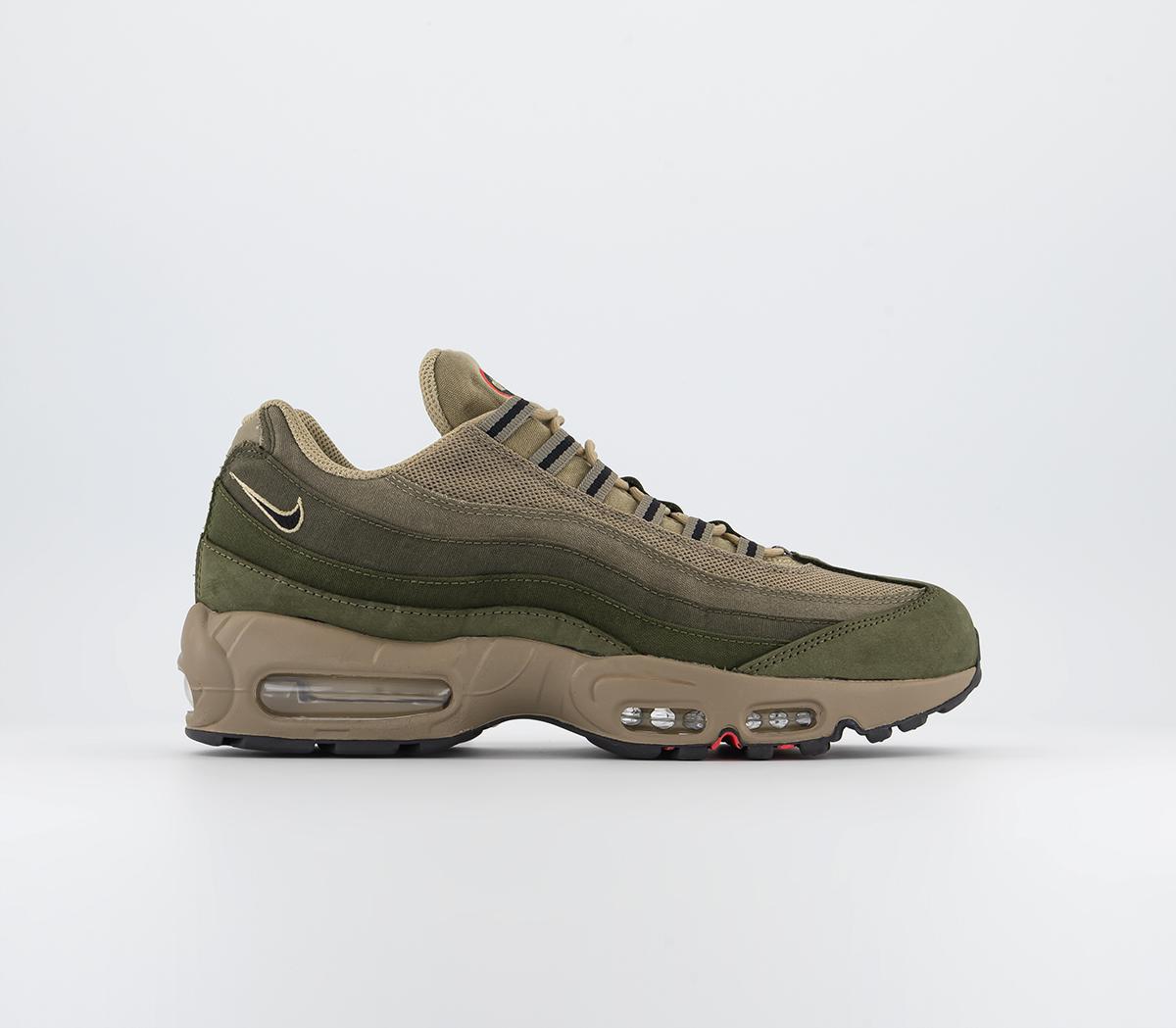 olive green and black air max 95